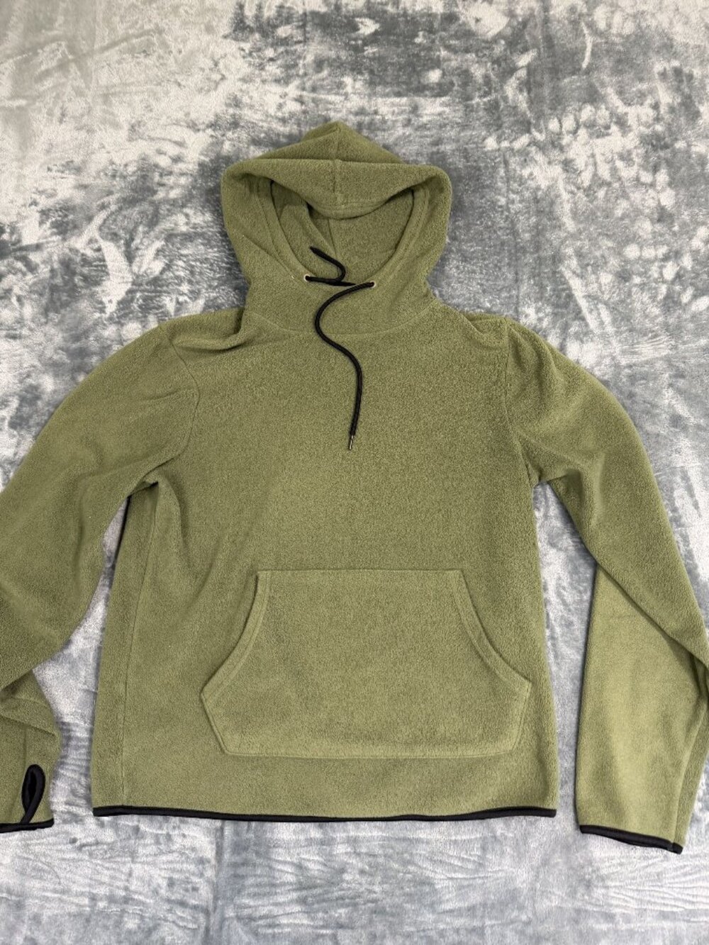 Old Navy Mens Medium Fleece Hoodie Kangaroo Pocket Olive Green